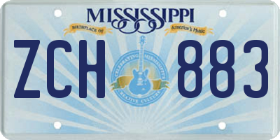 MS license plate ZCH883