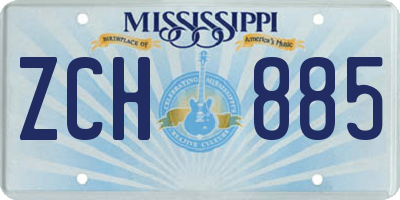 MS license plate ZCH885