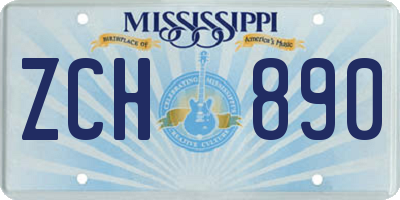 MS license plate ZCH890
