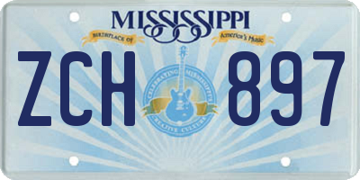 MS license plate ZCH897