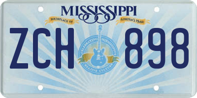 MS license plate ZCH898