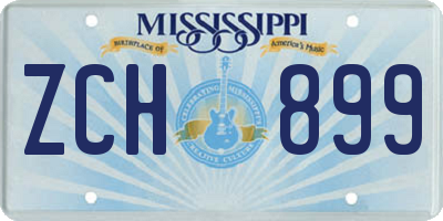 MS license plate ZCH899