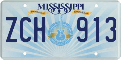 MS license plate ZCH913