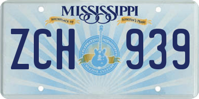 MS license plate ZCH939