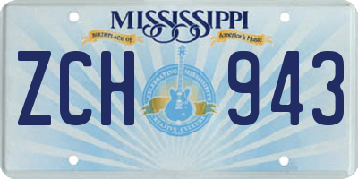 MS license plate ZCH943