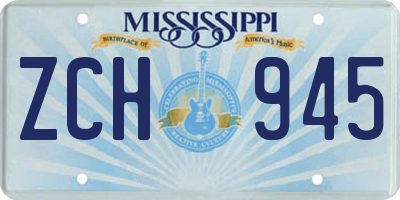 MS license plate ZCH945
