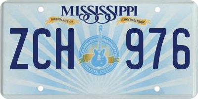 MS license plate ZCH976