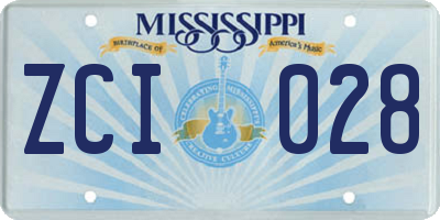 MS license plate ZCI028