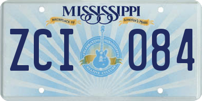 MS license plate ZCI084