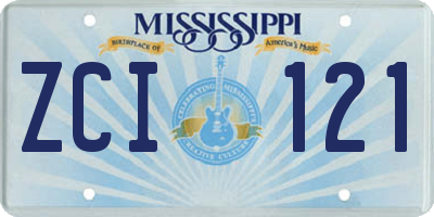 MS license plate ZCI121