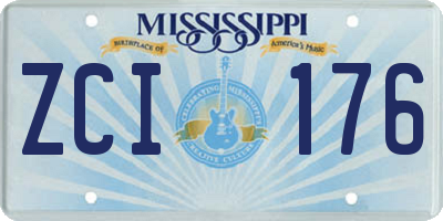 MS license plate ZCI176