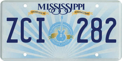 MS license plate ZCI282