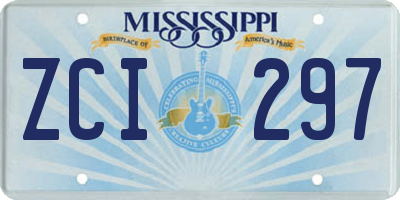 MS license plate ZCI297