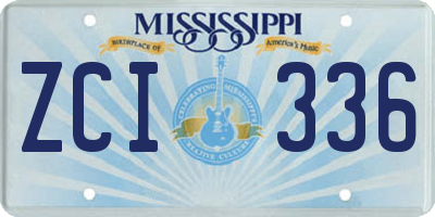 MS license plate ZCI336