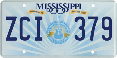 MS license plate ZCI379