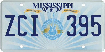 MS license plate ZCI395
