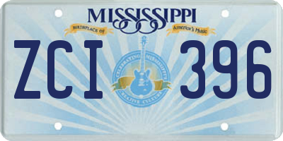 MS license plate ZCI396