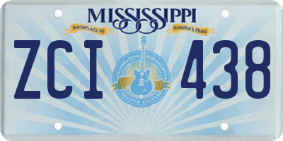 MS license plate ZCI438