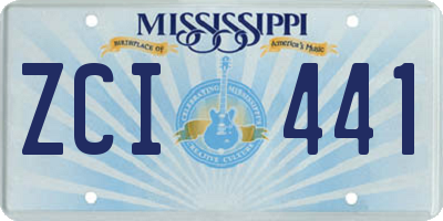 MS license plate ZCI441