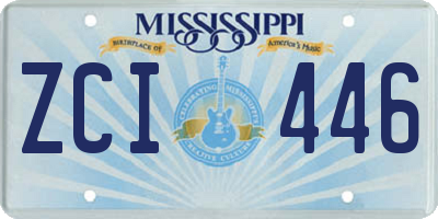 MS license plate ZCI446