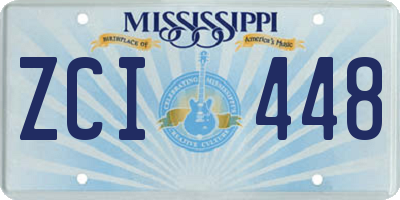 MS license plate ZCI448