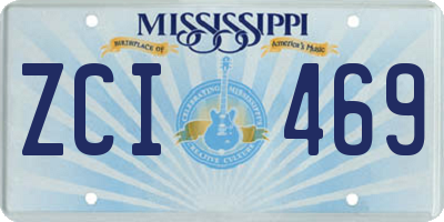 MS license plate ZCI469