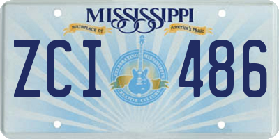 MS license plate ZCI486