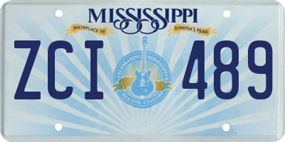 MS license plate ZCI489