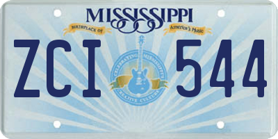 MS license plate ZCI544