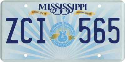 MS license plate ZCI565
