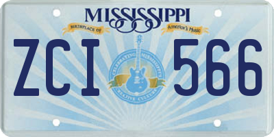 MS license plate ZCI566