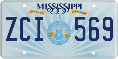 MS license plate ZCI569