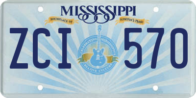 MS license plate ZCI570