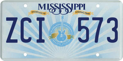 MS license plate ZCI573
