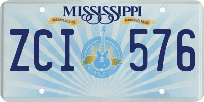 MS license plate ZCI576