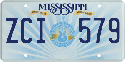MS license plate ZCI579