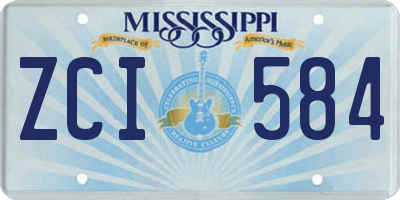 MS license plate ZCI584