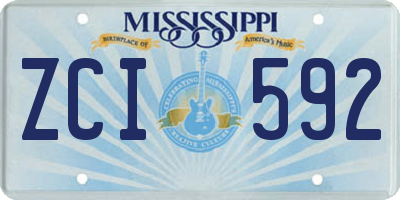 MS license plate ZCI592