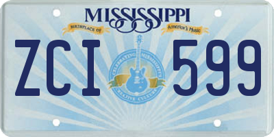 MS license plate ZCI599