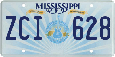 MS license plate ZCI628