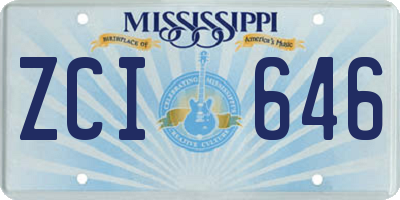 MS license plate ZCI646