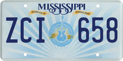 MS license plate ZCI658