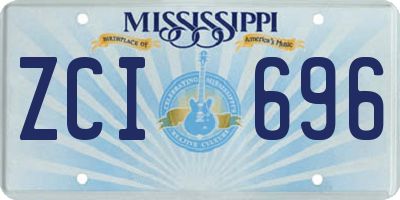 MS license plate ZCI696