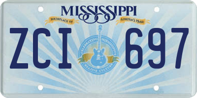 MS license plate ZCI697