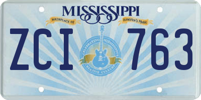 MS license plate ZCI763