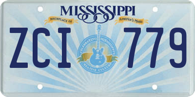 MS license plate ZCI779