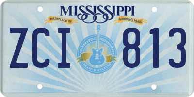 MS license plate ZCI813