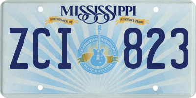 MS license plate ZCI823