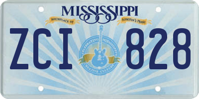 MS license plate ZCI828