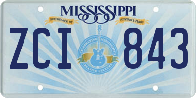 MS license plate ZCI843